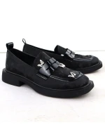 Dámske topánky lords s motýľmi čierne Potocki SZ12650