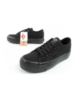 Lee Cooper Dámske športové tenisky Textilná platforma Black Women's