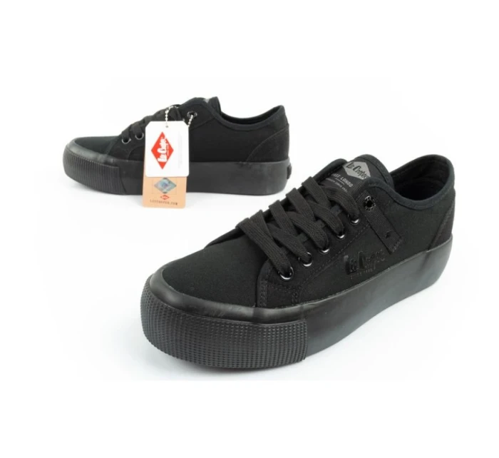 Lee Cooper Dámske športové tenisky Textilná platforma Black Women's