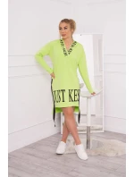 Šaty s kapucňou a potlačou pistácie Šaty s kapucňou a potlačou pistácie