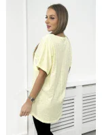 Bavlnená blúzka s vreckami žltá