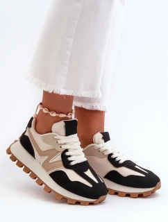 Sneakersy Buty Sportowe Damskie Czarne Kalelia