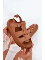 Sandały Damskie Na Platformie Camel Nitavelia Sandały Damskie Na Platformie Camel Nitavelia