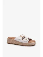 Dámske papuče s opletenou ekokožou, biele Zaloemi Dámske papuče s opletenou ekokožou, biele Zaloemi