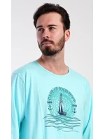 Pánska nočná košeľa s dlhým rukávom Jachting Pánska nočná košeľa s dlhým rukávom Jachting