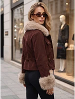 Dámska bordová bunda FashionStreet TY5706 Dámska bordová bunda FashionStreet TY5706