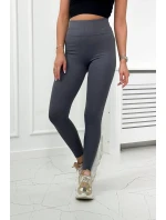 Pruhované legíny v grafitovej farbe Pruhované legíny v grafitovej farbe