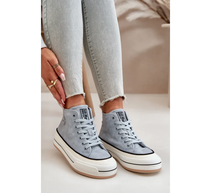 Zateplené Dámské Tenisky Na Platformě Eko Kůže Big Star model 21669567 Modré - Big Star Shoes