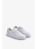 Detské tenisky z ekokože na suchý zips Big Star White