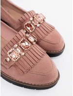 Vynikajúce dámske ružové mokasíny bez podpätku Vynikajúce dámske ružové mokasíny bez podpätku