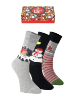 Vianočné unisex ponožky ako darček - sada 3 párov mix farieb Vianočné unisex ponožky ako darček - sada 3 párov mix farieb