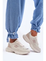 Modne Damskie Buty Sportowe Z Siateczką Beżowe Venice