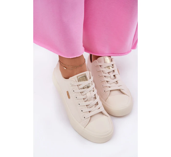 Materiałowe Trampki Damskie Big Star RR274768 Beżowe