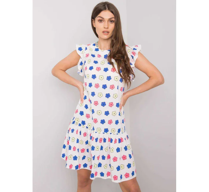 Šaty LK SK model 17614715 bílá a modrá - FPrice Šaty LK SK model 17614715 bílá a modrá - FPrice