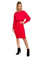 Pletené šaty v hladké černé model 17626025 - Moe