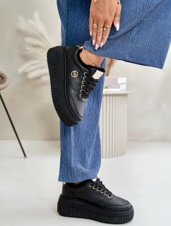 Športové tenisky Dámske zateplené topánky na pevnej podrážke Black Ardiela