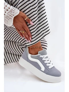 Dámske tenisky na platforme - modré Tellnira