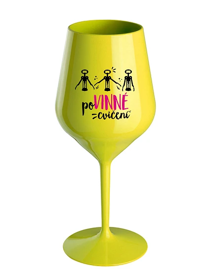 VYŽADOVANÉ TRIEDENIE - žltý nerozbitný pohár na víno 470 ml VYŽADOVANÉ TRIEDENIE - žltý nerozbitný pohár na víno 470 ml