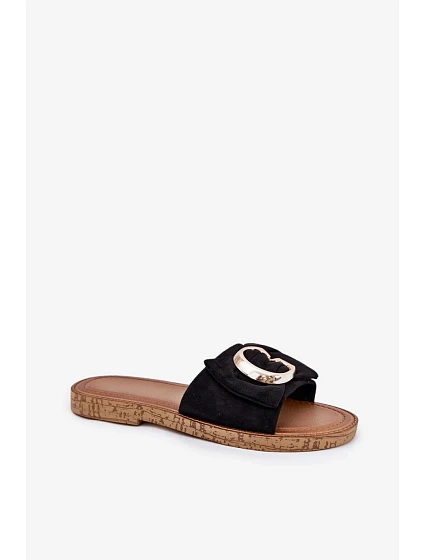 Dámské pantofle model 21752776 Černá s hnědou Step in style - Inello