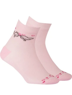 TENKÉ PONOŽKY FARBA 6-11 ROKOV DIEVČATÁ PERLEŤOVÁ RUŽOVÁ 30-32