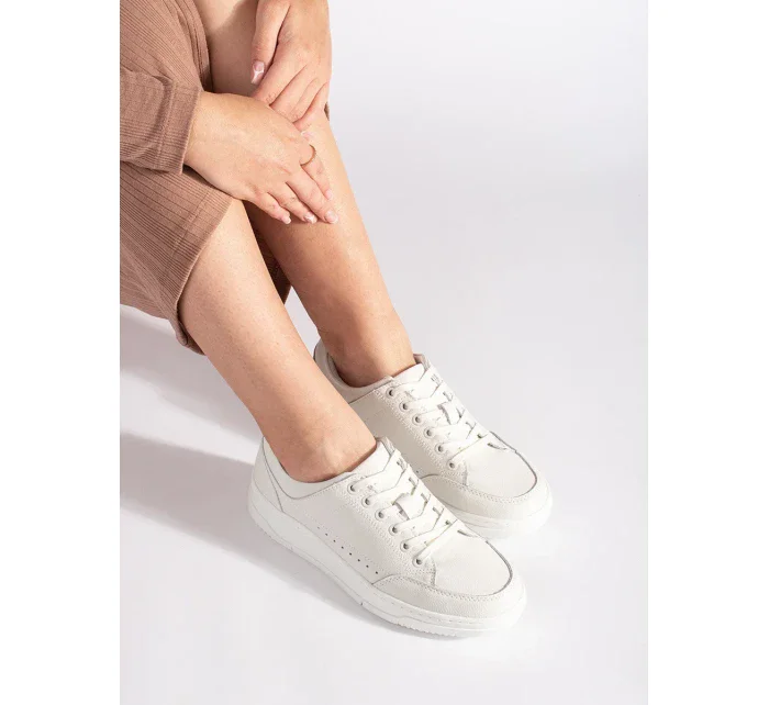Módne biele dámske tenisky na platforme Módne biele dámske tenisky na platforme