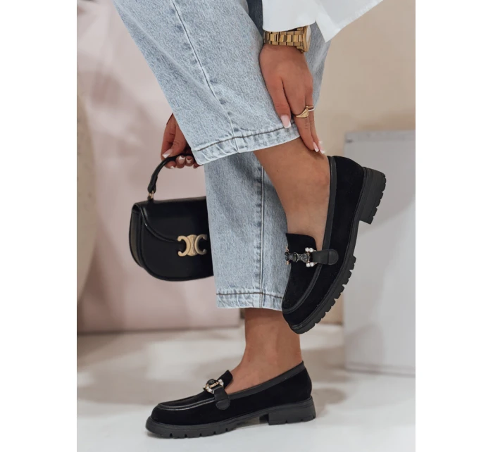 Dámské mokasíny s podrážkou black Dstreet model 21984929 - FashionStreet