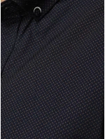 Pánska tmavomodrá vzorovaná košeľa slim fit FashionStreet DX2691