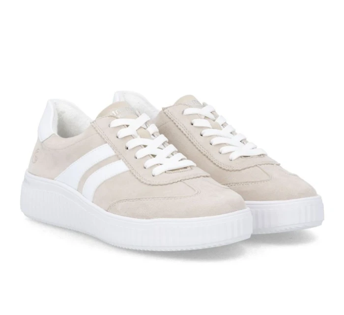 Kožené polobotky Remonte model 21910660 béžové barvy - Rieker