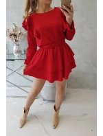 Šaty se model 18743853 volány červené - K-Fashion Šaty se model 18743853 volány červené - K-Fashion