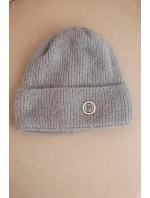 Dámska zimná čiapka s ozdobným gombíkom tmavosivá Dámska zimná čiapka s ozdobným gombíkom tmavosivá