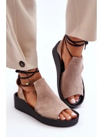 Semišové sandály na Beige model 21625234 - Zazoo