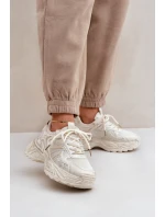 Sneakersy Damskie Z Przetarciami Na Platformie Beżowe Seladwen Sneakersy Damskie Z Przetarciami Na Platformie Beżowe Seladwen