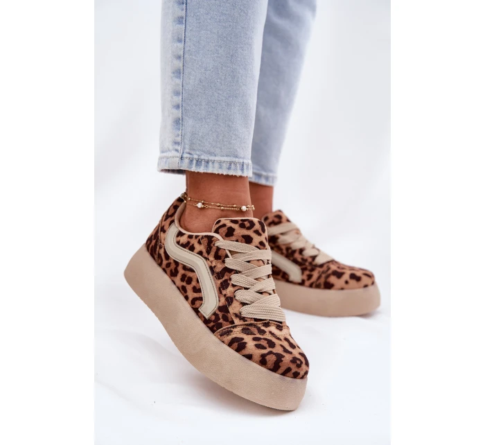 Sneakersy Damskie Na Platformie Panterka Tellnira