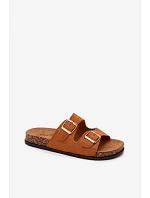 Dámské pantofle s přezkami Camel model 22275142 - Boto