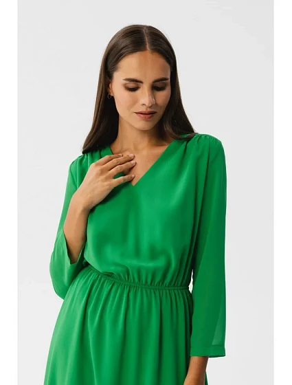 šifonové šaty zelené model 18882625 - STYLOVE