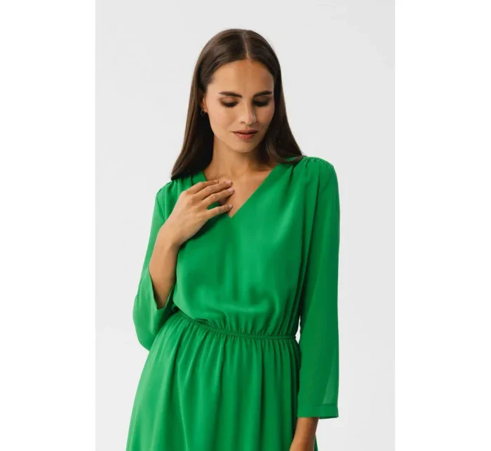 šifonové šaty zelené model 18882625 - STYLOVE