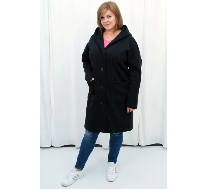 Dámsky kabát s kapucňou 184904 Latoszka - Karko