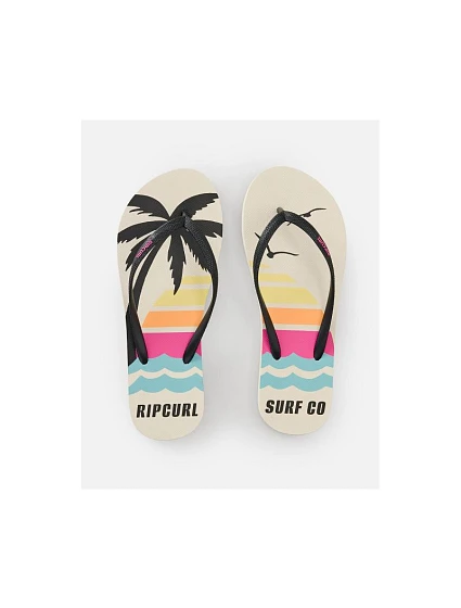 Dámske šľapky RIP CURL Mixed Bloom Open Toe, hnedé