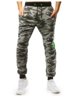 Pánske svetlosivé teplákové nohavice moro UX3509