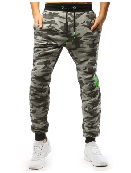 Pánske svetlosivé teplákové nohavice moro UX3509