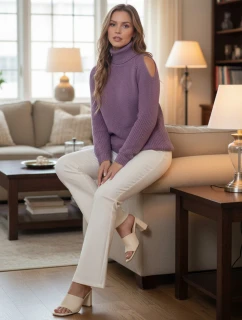 Dámský svetr lila model 21982756 - Dstreet