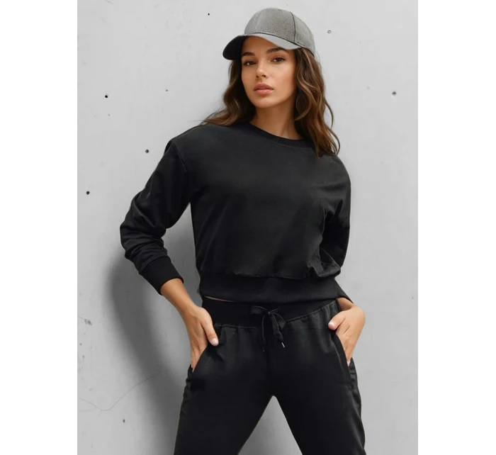 Dámska klasická čierna mikina FashionStreet BY1526