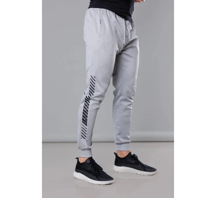 Pánske tepláky s potlačou Light Grey (8K178-2)