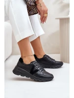 Skórzane Buty Sportowe Damskie Vinceza 7918 Czarne