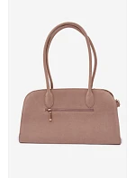 Kabelka s přívěskem a sponami Eko semišová světle béžová Violette