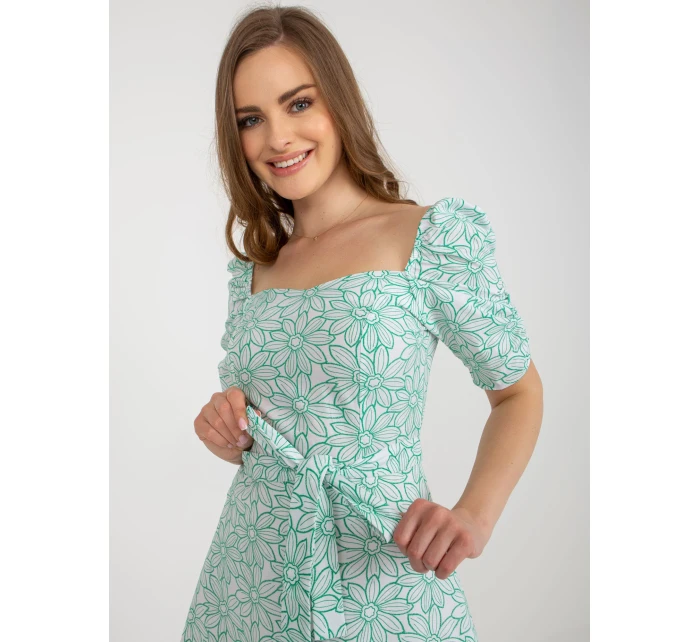 LK SK 509002 šaty.03P biela zelená