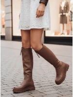 Dámské boty na platformě hnědé Dstreet model 21995001 - FashionStreet Dámské boty na platformě hnědé Dstreet model 21995001 - FashionStreet