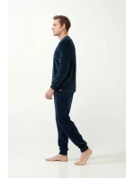 Sametové pruhované pyžamo model 20517137 - Vamp Sametové pruhované pyžamo model 20517137 - Vamp