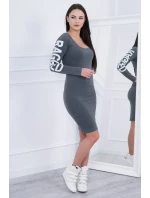 Šaty model 18742331 graphite melange - K-Fashion
