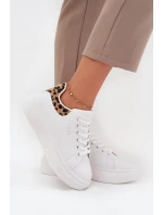 Sneakersy Damskie Na Platformie Big Star SS274247 Białe Panterka Sneakersy Damskie Na Platformie Big Star SS274247 Białe Panterka
